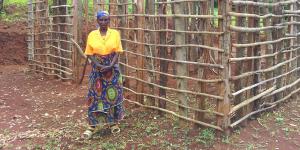 New house construction and roof repair for widows at Lake Kivu
