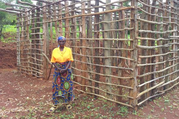 New house construction and roof repair for widows at Lake Kivu